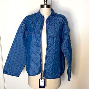 Gap NWT Quilted Denim Jacket